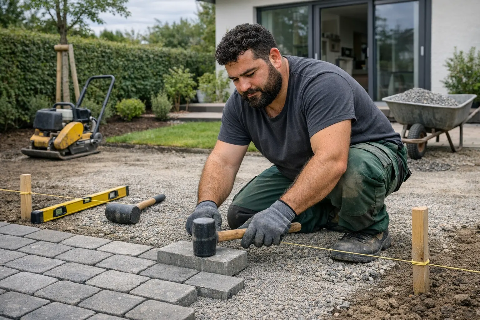 Gärtner / GaLaBau bei der Arbeit
