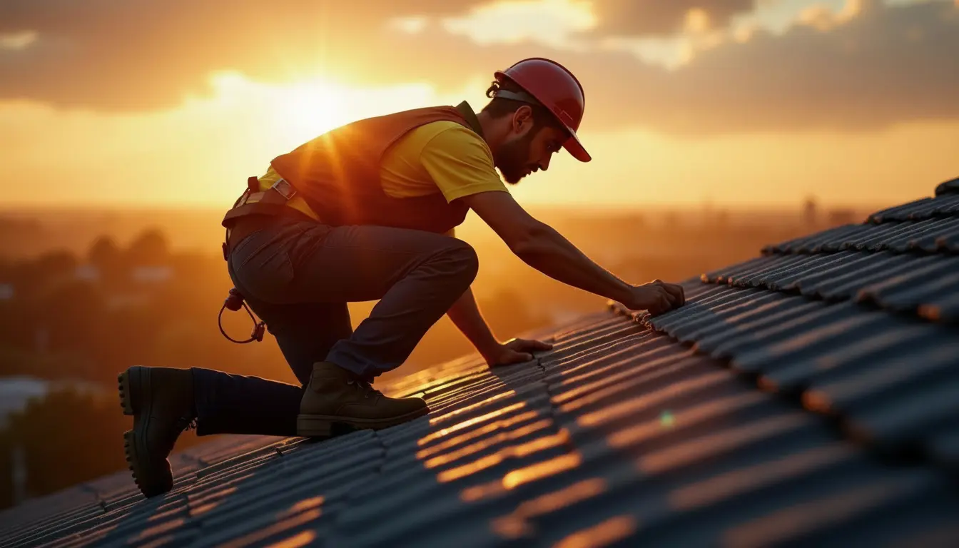 Professioneller Handwerker bei der Arbeit